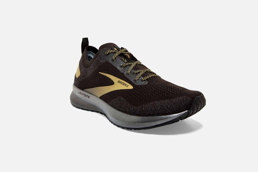 Brooks Levitate 4 Road Loopschoenen Heren - Zwart/Goud - 973841IOD